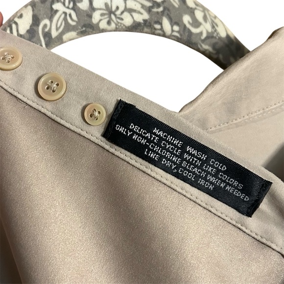 Brandini Beige Button-Up Shirt XXLT - Picture 6 of 6